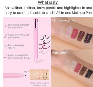 4 in 1 Makeup Pen - Premium Waterproof Makeup - Mirage Mall